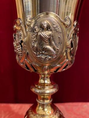 Chalice style BAROQUE-STYLE  en Full - Silver / 3 Silver Marks / Polished Varnished, France 19 th century ( Anno 1850 )