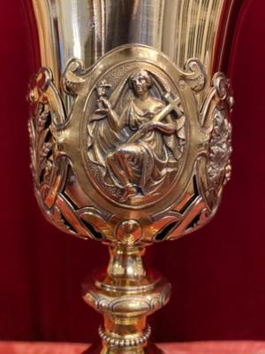 Chalice style BAROQUE-STYLE  en Full - Silver / 3 Silver Marks / Polished Varnished, France 19 th century ( Anno 1850 )