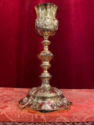 Chalice style BAROQUE-STYLE  en Full - Silver / 3 Silver Marks / Polished Varnished, France 19 th century ( Anno 1850 )