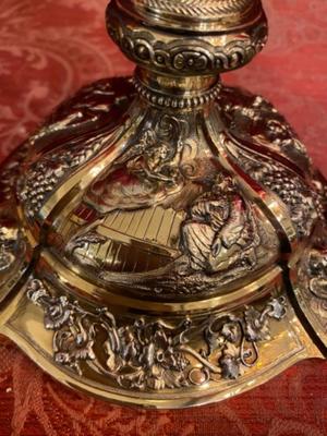 Chalice style BAROQUE-STYLE  en Full - Silver / 3 Silver Marks / Polished Varnished, France 19 th century ( Anno 1850 )