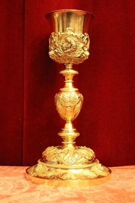 Chalice style Baroque - Style en full silver, Belgium 19 th century ( Anno 1850 )