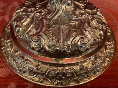 Chalice By : Lambotte  style Baroque - Style en Full - Silver,  (Liège) Belgium 19 th century