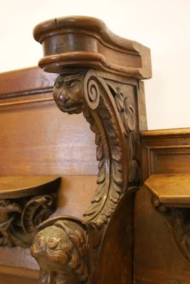 Choir Seats  style Baroque - Style en Oak wood, Belgium  19 th century