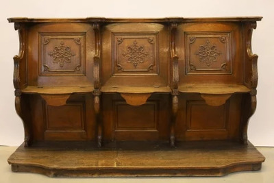 Choir Seats  style Baroque - Style en Oak wood, Belgium  19 th century