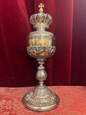 Ciborium style Baroque - Style en Full - Silver, Belgium  18 th century ( Anno 1775 )