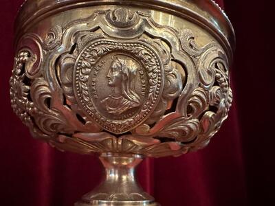 Ciborium style Baroque - Style en Full - Silver, Belgium  19 th century ( Anno 1835 )