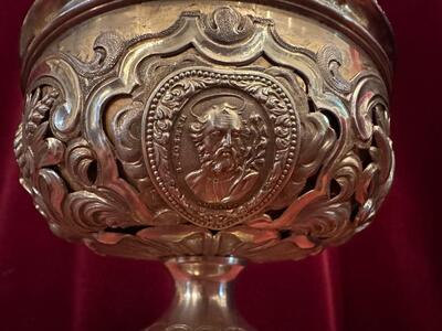 Ciborium style Baroque - Style en Full - Silver, Belgium  19 th century ( Anno 1835 )