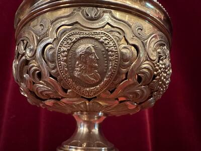 Ciborium style Baroque - Style en Full - Silver, Belgium  19 th century ( Anno 1835 )
