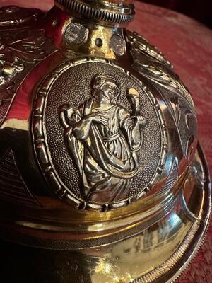 Ciborium style Baroque - Style en Full - Silver / Silver Marks Present / Polished & Varnished, France 19 th century ( Anno 1845 )