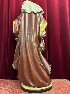Elisabeth Of Hungary Sculpture style Baroque - Style en Carved - Wood / Polychrome / Gilt, Italy  20 th century