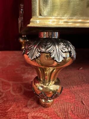 Exceptional Lectern Multiple Full - Silver Floral Ornaments style Baroque - Style en Brass / Bronze / Stones / Silver, Italy  18 th century ( Anno 1775 )