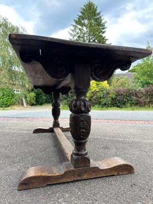 Monastery Table style Baroque - Style en Oak wood, Belgium  19 th century