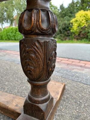 Monastery Table style Baroque - Style en Oak wood, Belgium  19 th century