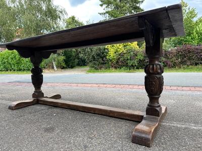 Monastery Table style Baroque - Style en Oak wood, Belgium  19 th century