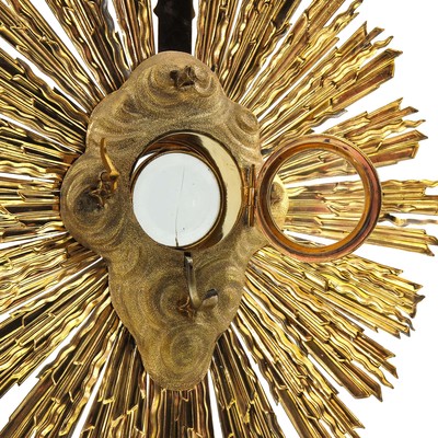 Monstrance  style BAROQUE-STYLE en Brass / Gilt, Belgium  19 th century