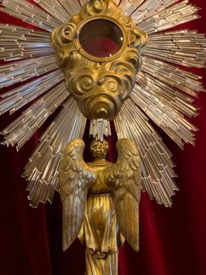 Monstrance  style BAROQUE-STYLE en Full - Silver  / Polished Varnished, France 19 th century ( Anno 1840 )