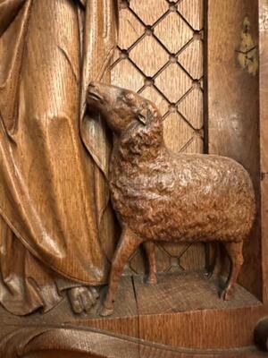 1 Baroque - Style Relief Jesus The Good Shepherd.
