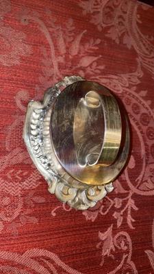 Reliquary - Relic Ex Ossibus St. Amandus & Multiple Saints 16  style BAROQUE-STYLE en Silver / Glass / Originally Sealed, Bruges Belgium 19 th century ( Anno 1825 )