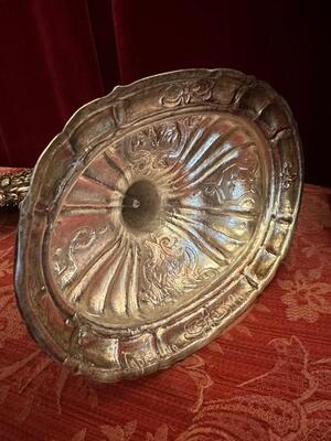 Reliquary - Relic Ex Ossibus St. Helena style Baroque - Style en Brass / Glass / Originally Sealed, Austria 18 th century ( Anno 1735 )