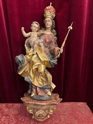 1 Baroque - Style Sculpture Madonna With Child