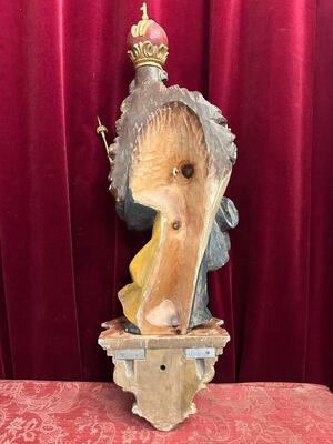 1 Baroque - Style Sculpture Madonna With Child