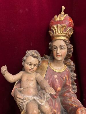 1 Baroque - Style Sculpture Madonna With Child