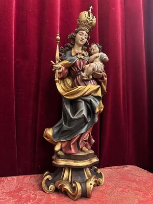 1 Baroque - Style Sculpture St. Mary With Child