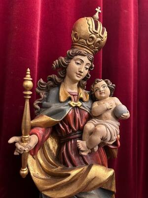 1 Baroque - Style Sculpture St. Mary With Child
