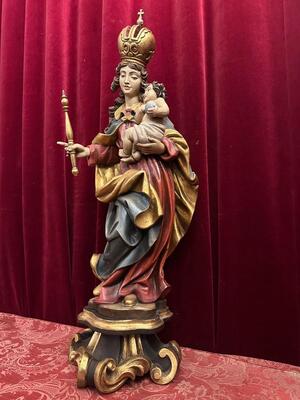 1 Baroque - Style Sculpture St. Mary With Child