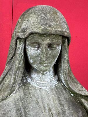 St. Anne Sculpture style Baroque - Style en Hand - Carved Sandstone, Slovakia 19 th century