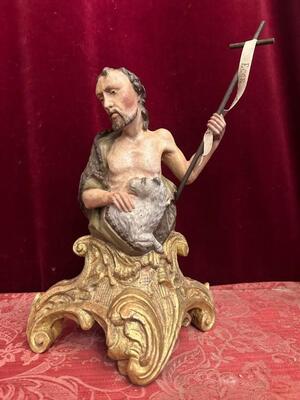 1 Baroque - Style St. John Baptist Sculpture