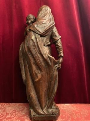 St. Mary & Child  style Baroque Style en Hand Carved Walnut, France 19th century