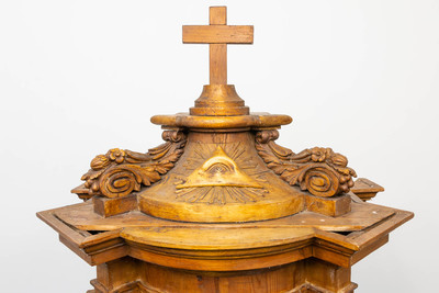 Tabernacle  style BAROQUE-STYLE en Wood Polychrome, Belgium 18 th century