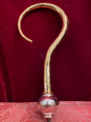 Bishop - Staff  en Brass / Gilt / Partly Hand - Hammered, 20 th century ( Anno 1930 )