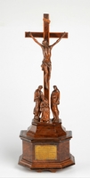 Calvary - Scene.  en fully hand - carved wood, Dutch 19 th century