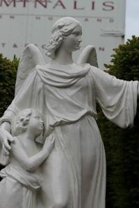 Cast Iron Guardian Angel en Cast Iron, France 19th century