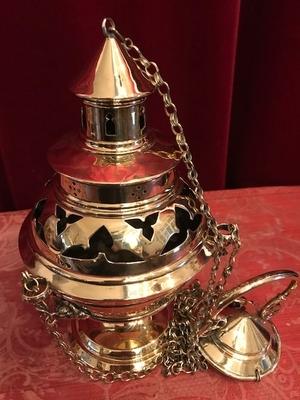 Censer en Bronze / Polished , Belgium 19th century