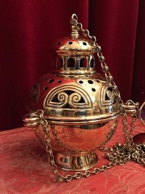 Censer en Brass / Polished , Dutch 19th century