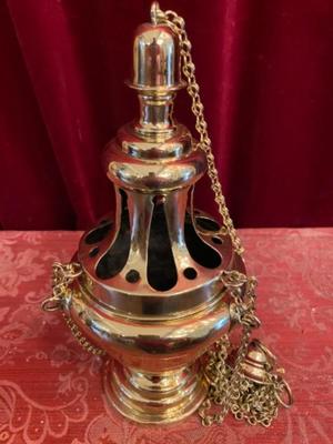 Censer  en Brass / Polished and Varnished, Belgium 19 th century