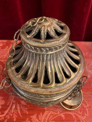 Censer  en Brass Silver Plated, Belgium 18 th century ( Anno 1785 )