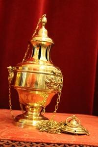 Censer en Bronze / Polished and Varnished, Belgium 19th century