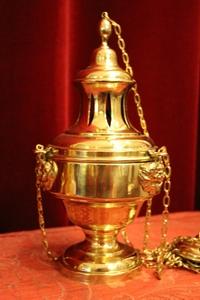 Censer en Bronze / Polished and Varnished, Belgium 19th century