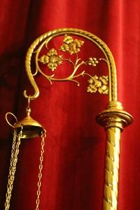 Censor Stand Complete en Brass / Bronze, Belgium 19th century