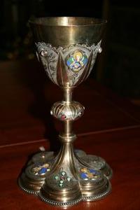 Chalice en silver, France 19th century