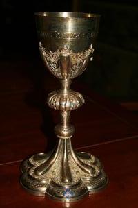 Chalice en silver, France 19th century