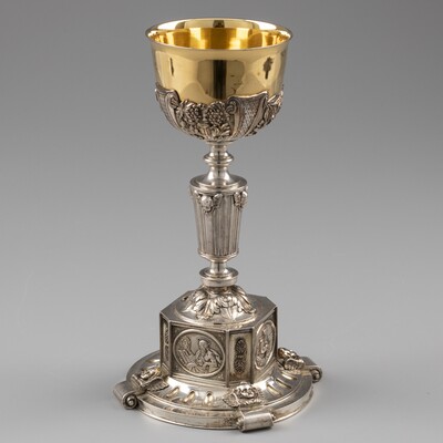 Chalice By : Willem F. Hermans  en Full - Silver / Silver Marks Present, Netherlands Eindhoven 19 th century Willem F. Hermans (1835-1867)