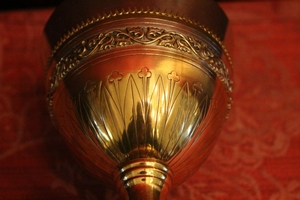 Chalice Full Silver en full silver Gilt, Belgium 19th century (anno 1900)