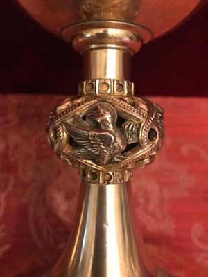 Chalice With Original Paten All Silver en full silver, Belgium