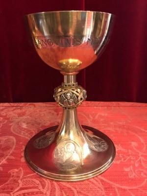 Chalice With Original Paten All Silver en full silver, Belgium