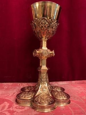 Chalice With Paten All Silver. en full silver / Gilt, Belgium 19th century ( anno 1875 )